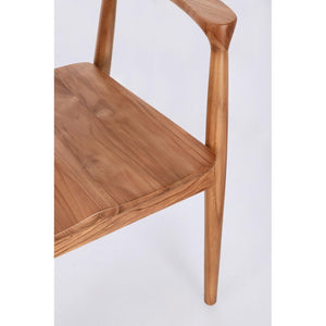 Set 2 Sedie in Teak Marrone Moderno da Interno - ELOISE