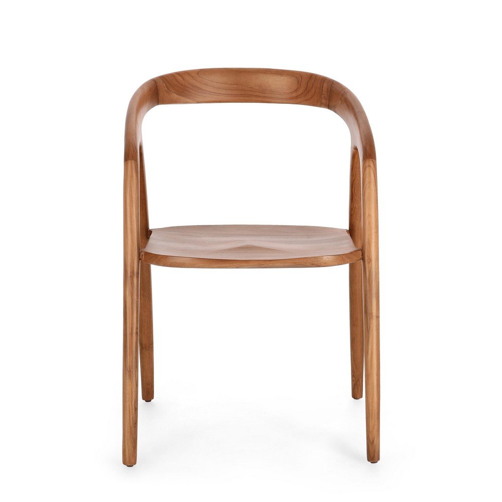 Set 2 Sedie in Teak Marrone Moderno da Interno - ELOISE