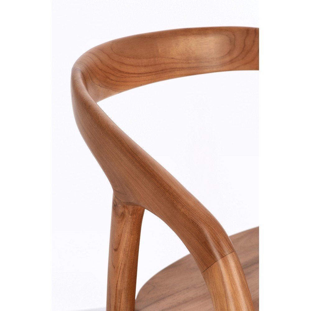 Set 2 Sedie in Teak Marrone Moderno da Interno - ELOISE