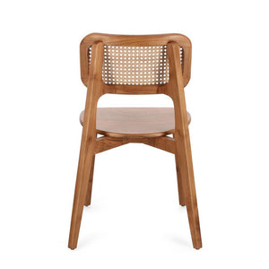 Set 2 Sedie in Legno Teak Marrone Moderno da Interno - ELOISE