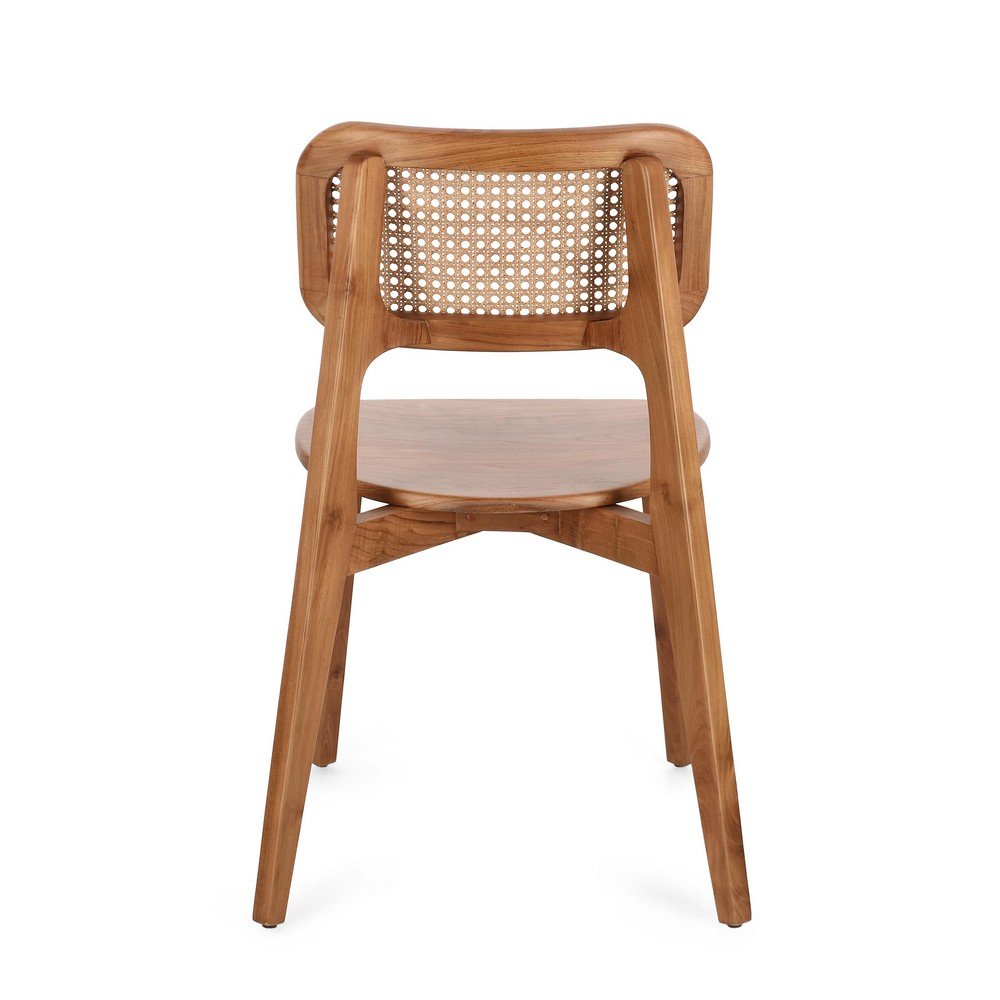 Set 2 Sedie in Legno Teak Marrone Moderno da Interno - ELOISE