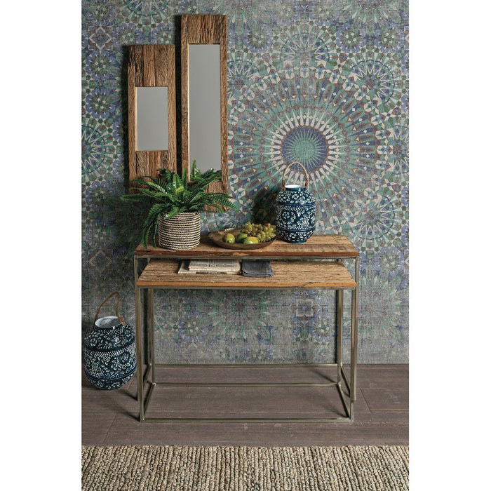 Specchio Legno Naturale Rustico da Parete 25x120 cm - ELLIOTT