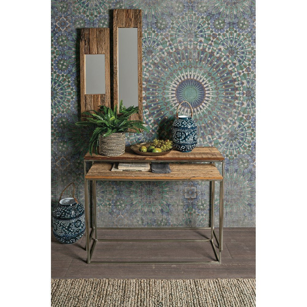 Specchio Legno Naturale Rustico da Parete 25x120 cm - ELLIOTT