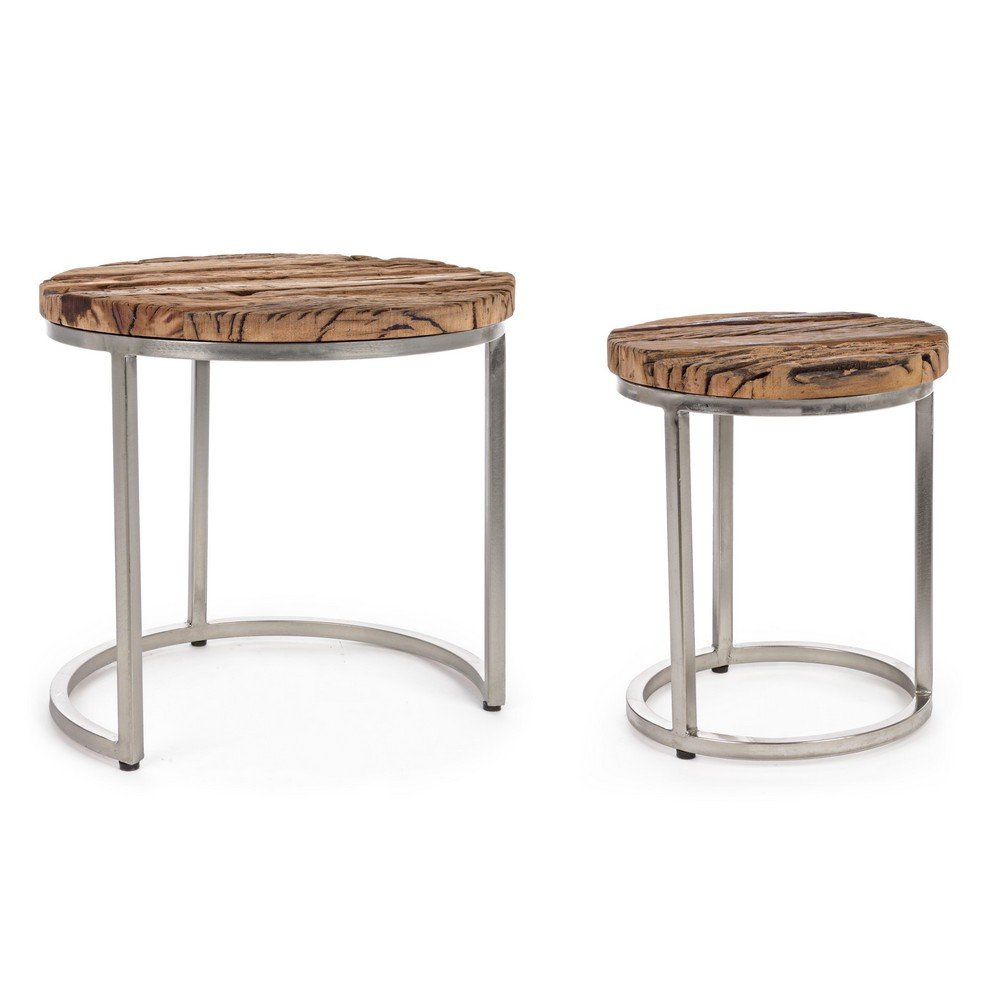 Tavolini Legno Marrone Industriale da Interno - ELLIOTT