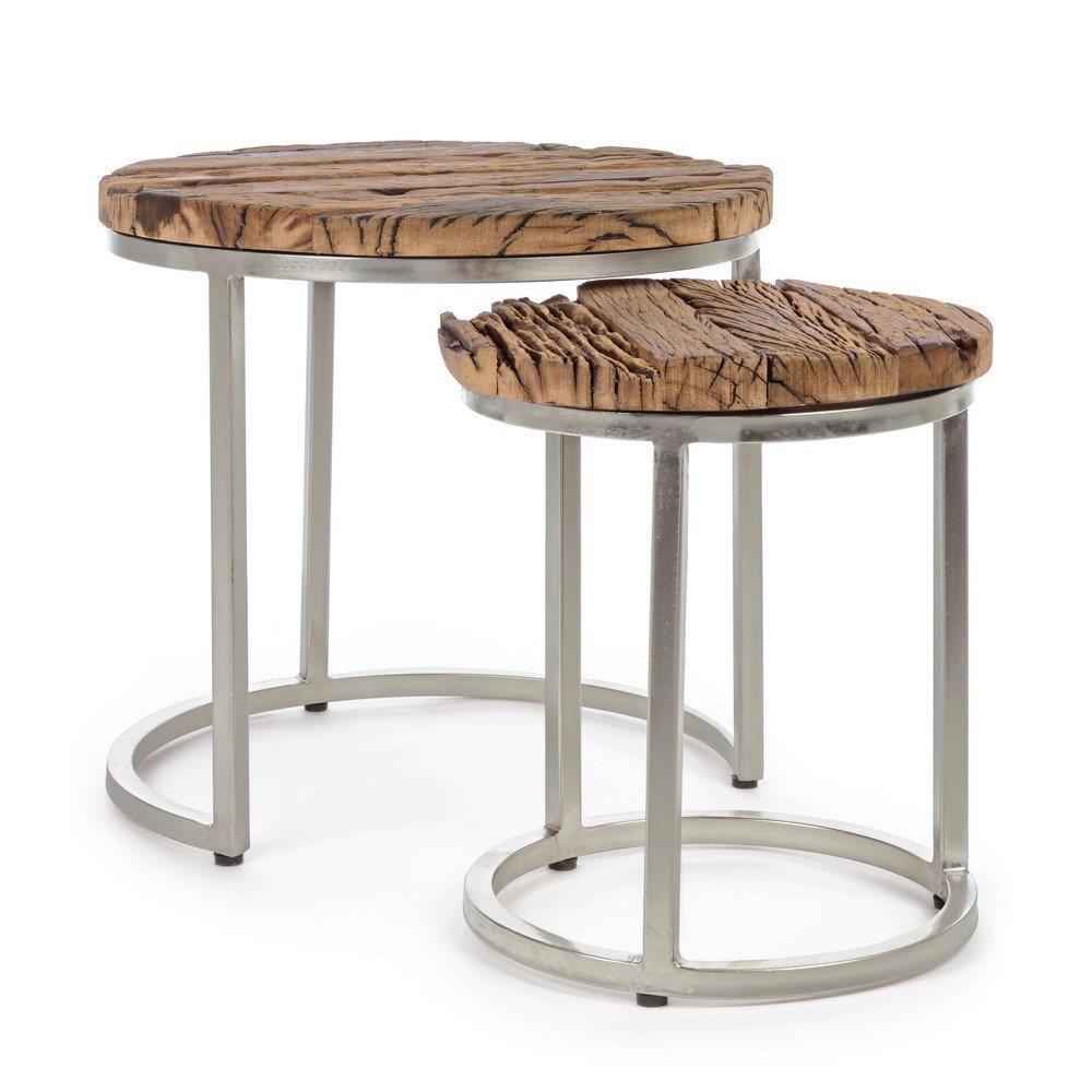 Tavolini Legno Marrone Industriale da Interno - ELLIOTT