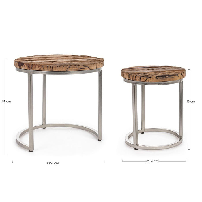 Tavolini Legno Marrone Industriale da Interno - ELLIOTT