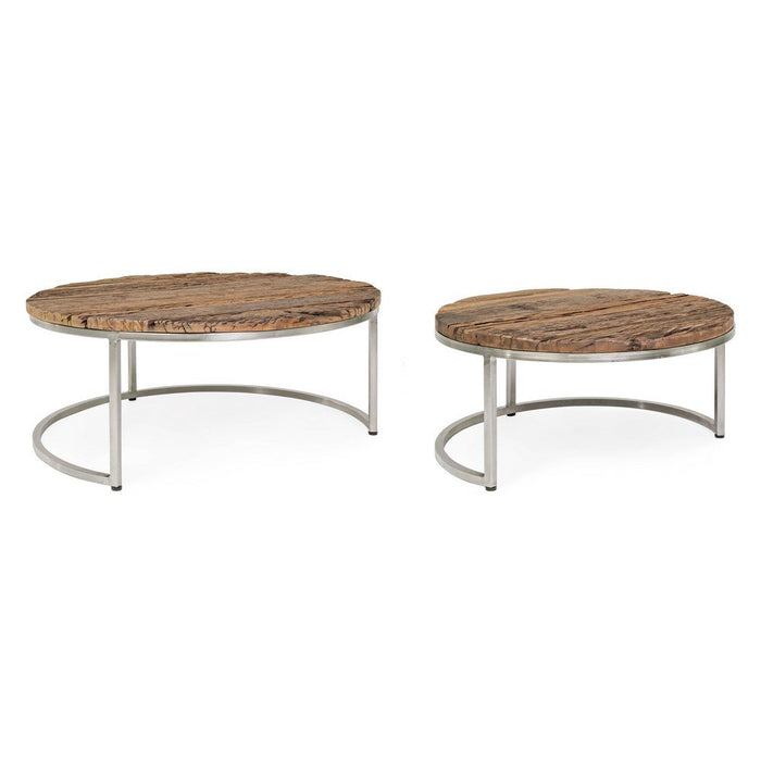 Tavolini Bassi Legno Marrone Industriale da Interno - ELLIOTT