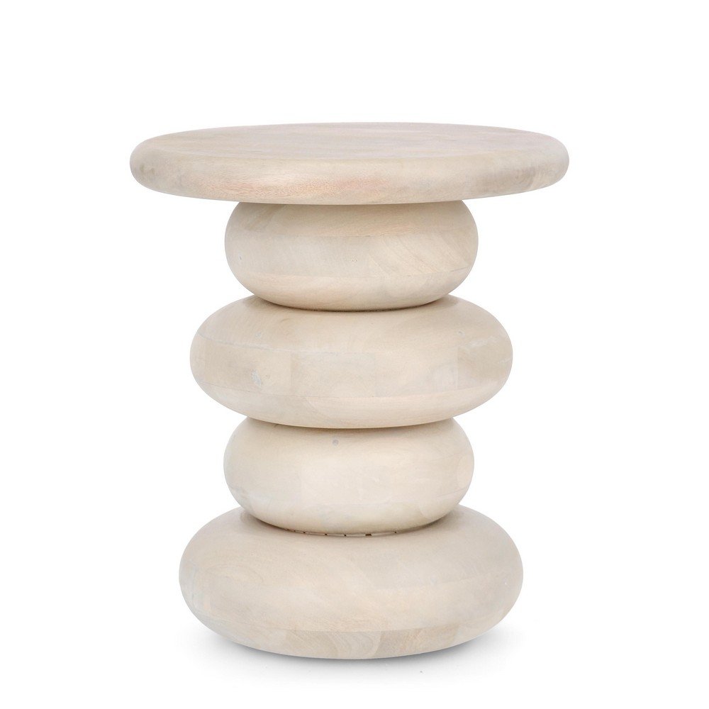 Tavolino Legno Marrone Moderno da Interno 40 cm - ELIJAH