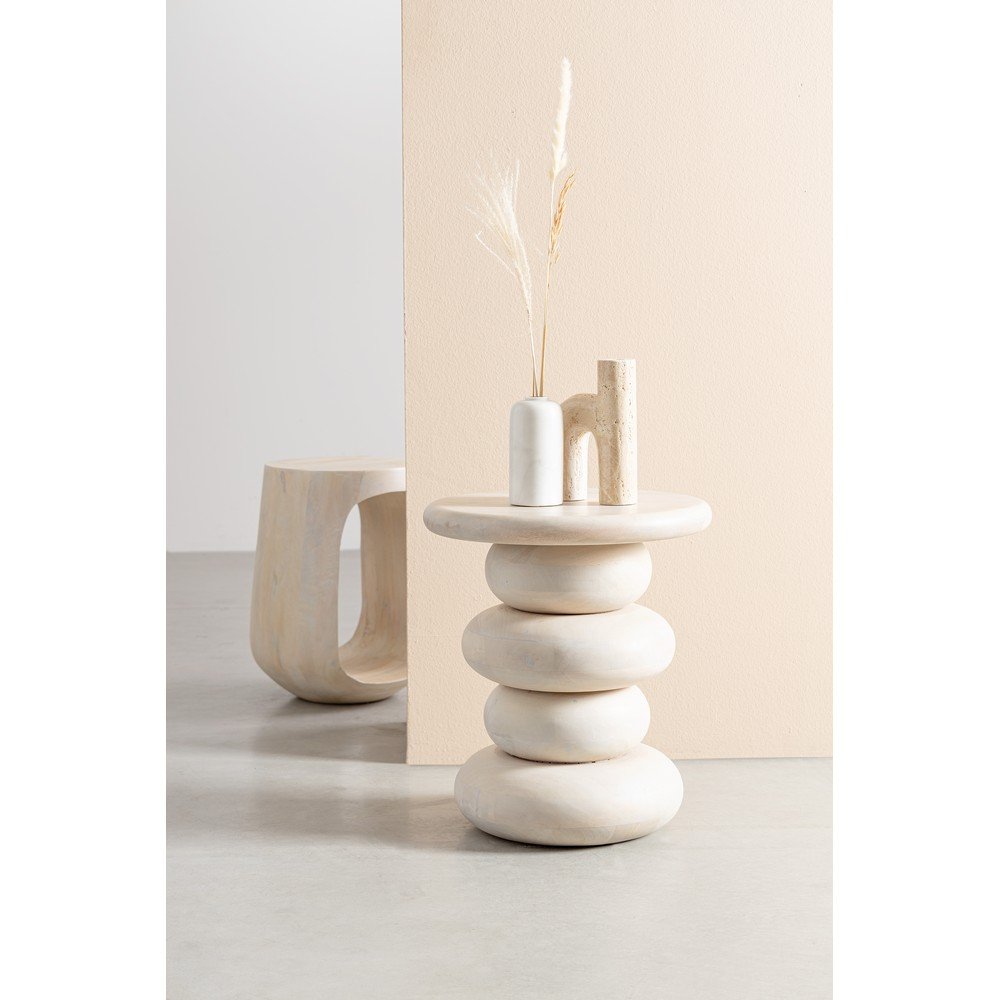 Tavolino Legno Marrone Moderno da Interno 40 cm - ELIJAH