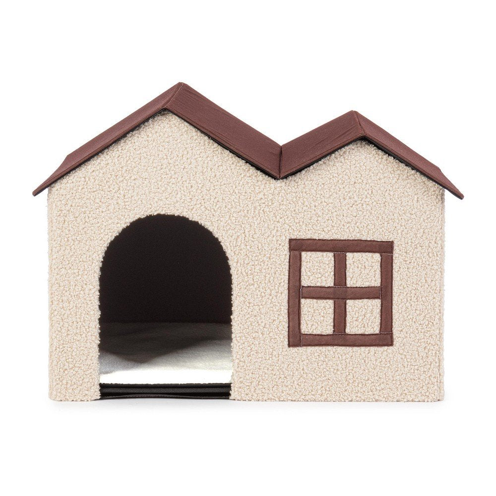 Set 4 Cucce Casetta Pvc Beige da Interno H40 cm - ELEGANT