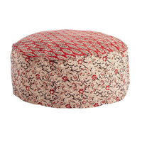 Pouf Cotone Rosso Boho da Interno - ELEGANCE