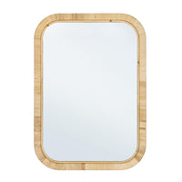 Specchio Rettangolare Legno Marrone Moderno da Parete 50x70 - EDWARDS