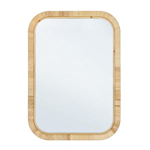 Specchio Rettangolare Legno Marrone Moderno da Parete 50x70 - EDWARDS