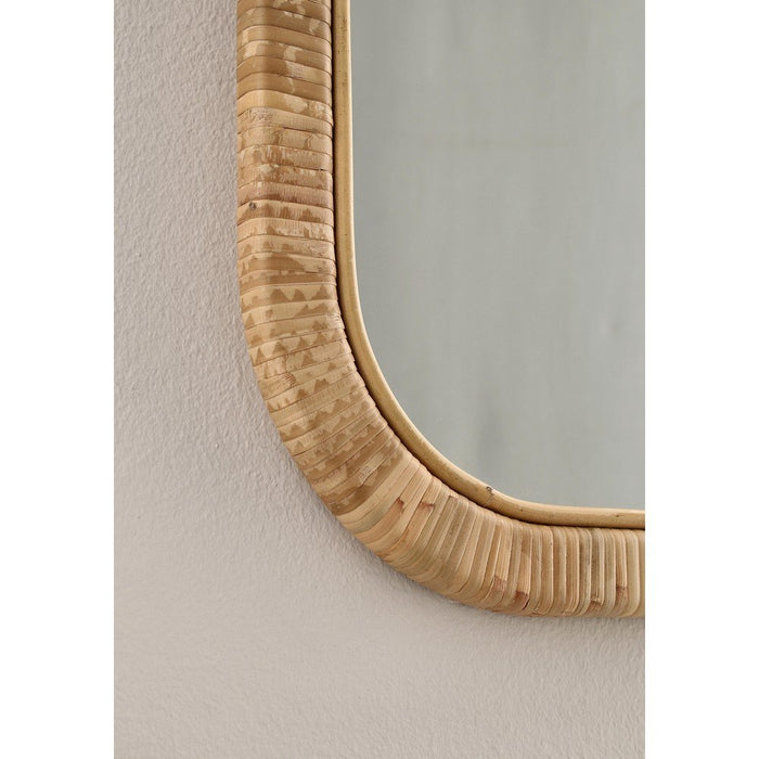 Specchio Rettangolare Legno Marrone Moderno da Parete 50x70 - EDWARDS