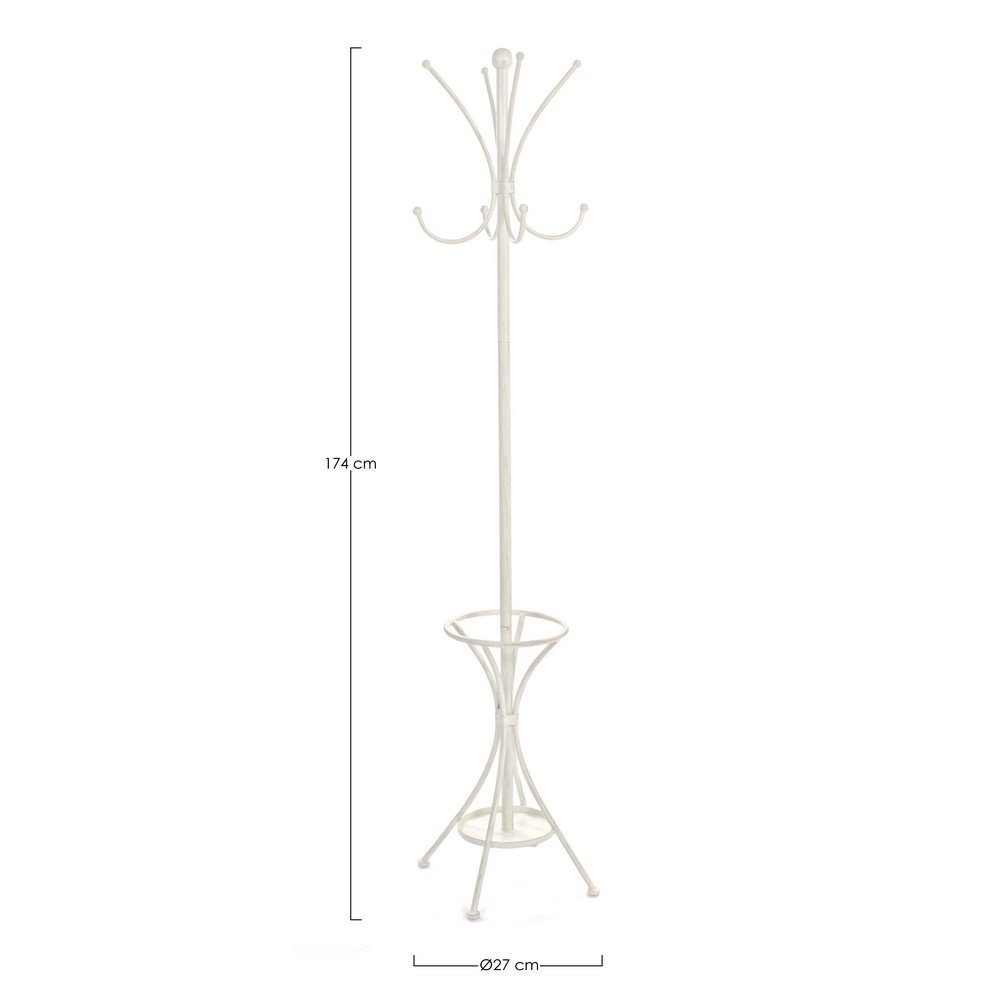 Appendiabiti Acciaio Bianco Rustico da Interno - ECLISSI