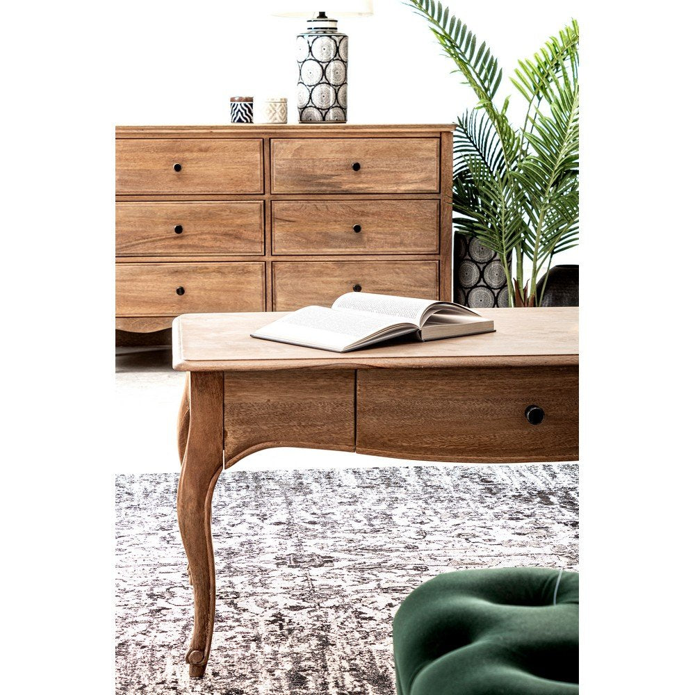 Tavolino Legno Marrone Rustico da Interno - DOMINIQUE