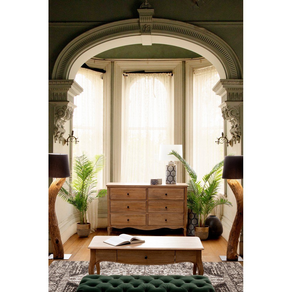 Tavolino Legno Marrone Rustico da Interno - DOMINIQUE