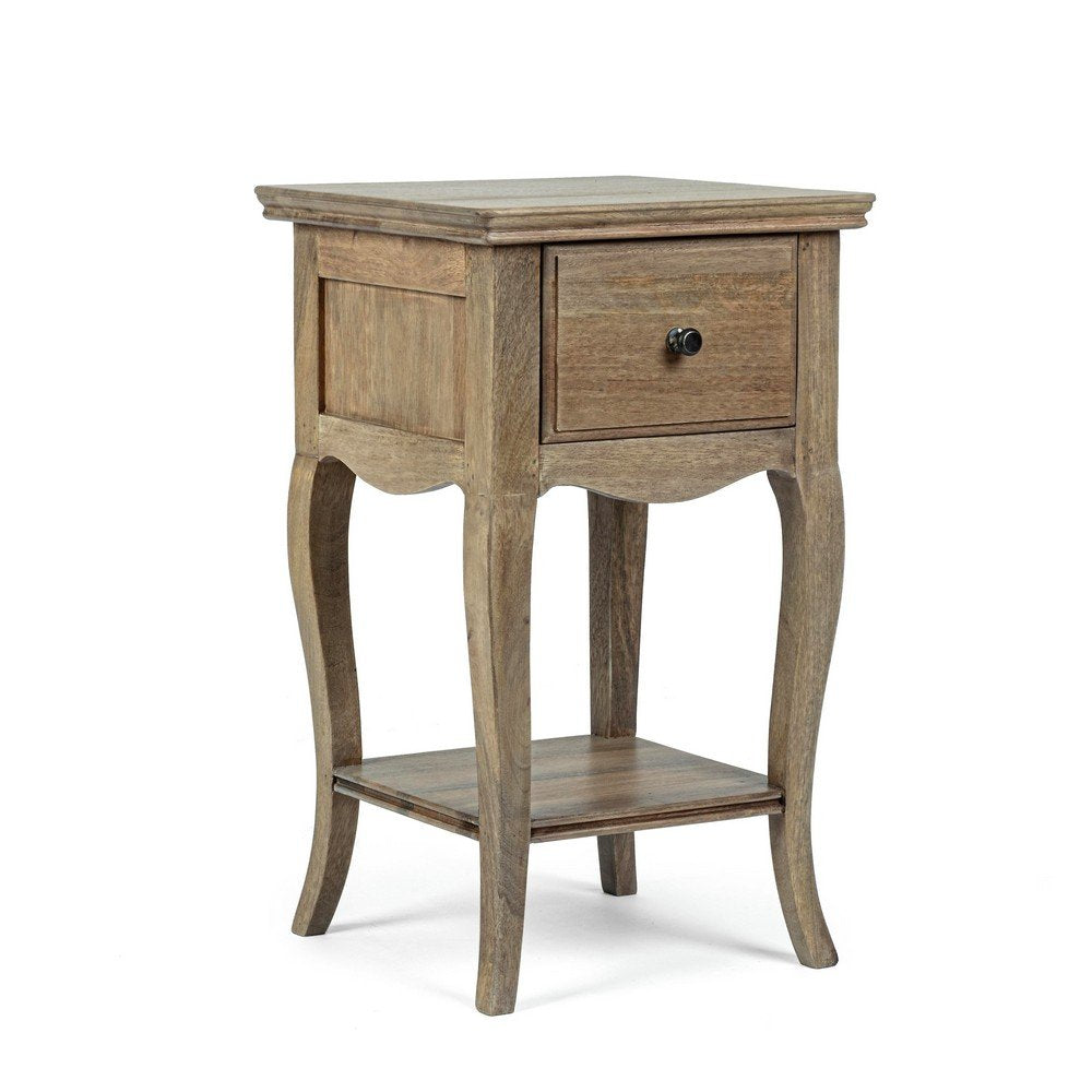 Comodino Legno Marrone Rustico da Interno - DOMINIQUE