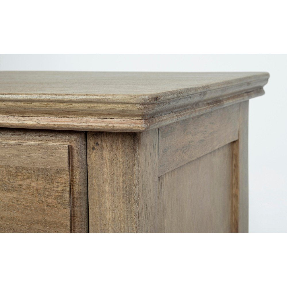 Comodino Legno Marrone Rustico da Interno - DOMINIQUE