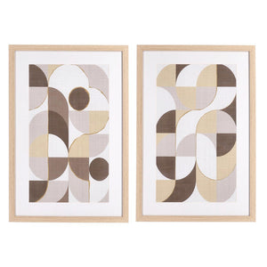 Quadro Geometrico Mdf Multicolore Moderno da Parete - DMITRI