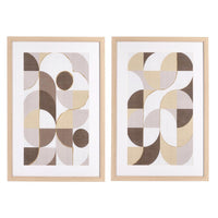 Quadro Geometrico Mdf Multicolore Moderno da Parete - DMITRI