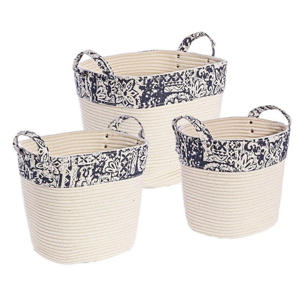 Set 2 Porta Oggetti in Poliestere Boho da Interno - DIMITRI