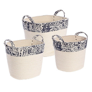 Set 2 Porta Oggetti in Poliestere Boho da Interno - DIMITRI