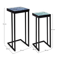 Tavolini Nero Stile Moderno da Interno - DECLAN