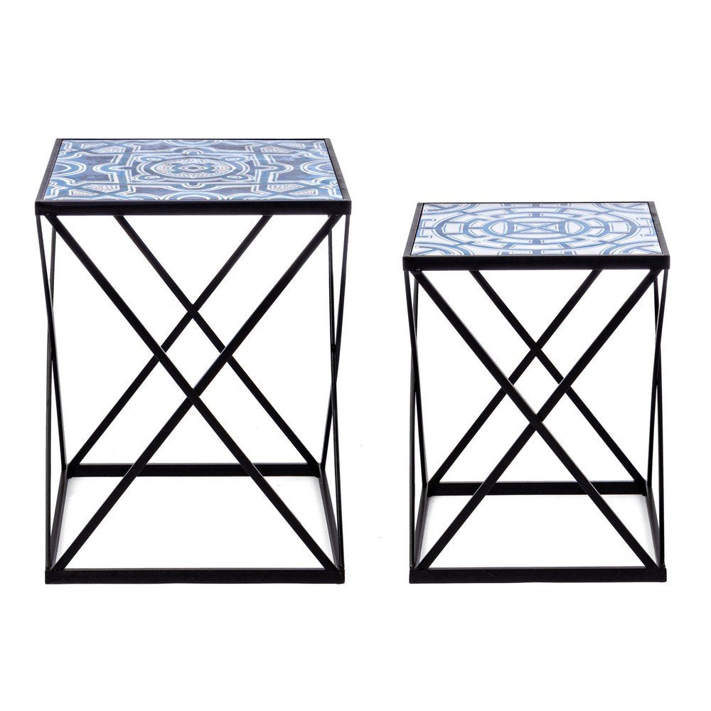 Tavolini Nero Stile Moderno da Interno - DECLAN