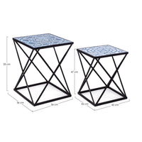 Tavolini Nero Stile Moderno da Interno - DECLAN