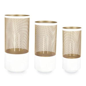 Set 2 Lanterne Metallo Oro Stile Moderno da Interno - DAVID