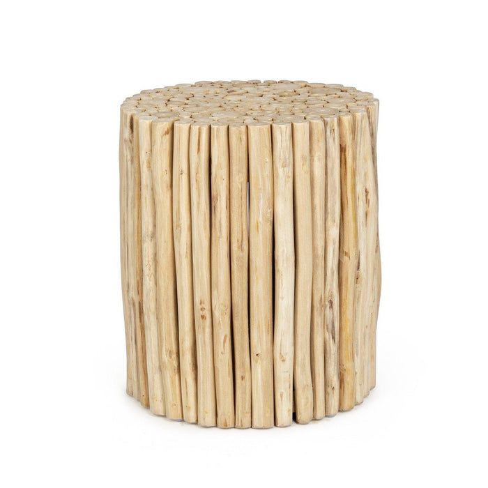 Tavolino in Teak Marrone Rustico da Interno - DANTE