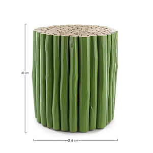 Tavolino in Teak Verde Rustico da Esterno - DANTE