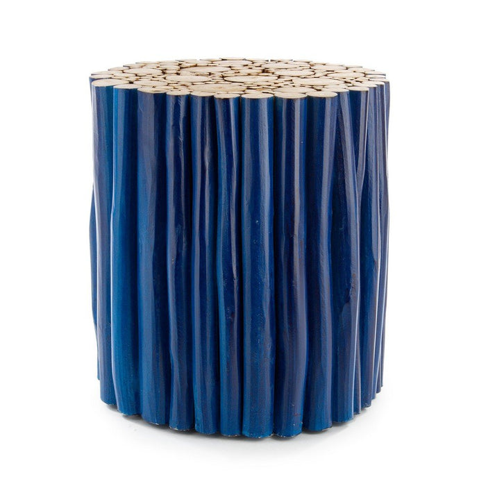 Tavolino in Teak Blu Moderno da Interno - DANTE