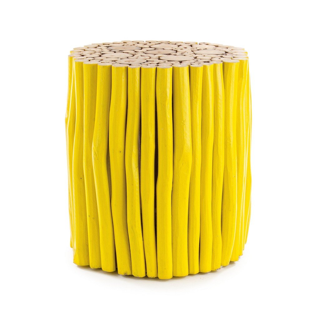 Tavolino in Teak Giallo Moderno da Interno - DANTE
