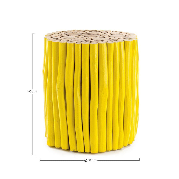 Tavolino in Teak Giallo Moderno da Interno - DANTE