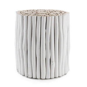 Tavolino in Legno Bianco Rustico da Interno - DANTE