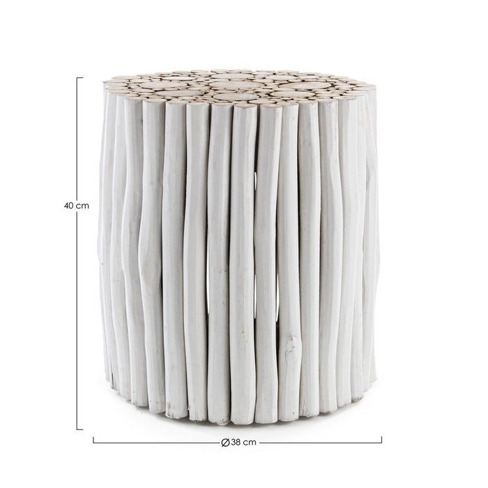 Tavolino in Legno Bianco Rustico da Interno - DANTE