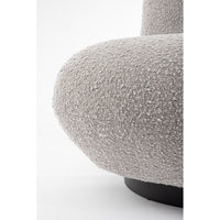 Poltrona Bouclé Grigia Moderna da Interno - DANIEL