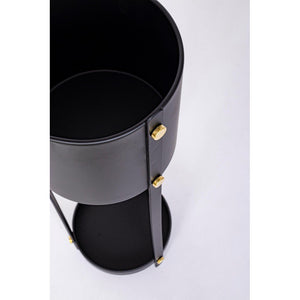 Tavolino Porta Pianta Acciaio Nero Moderno da Interno - DAMON