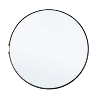 Specchio Tondo Acciaio Nero Moderno da Parete 66 cm - DAMON