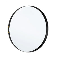 Specchio Tondo Acciaio Nero Moderno da Parete 66 cm - DAMON
