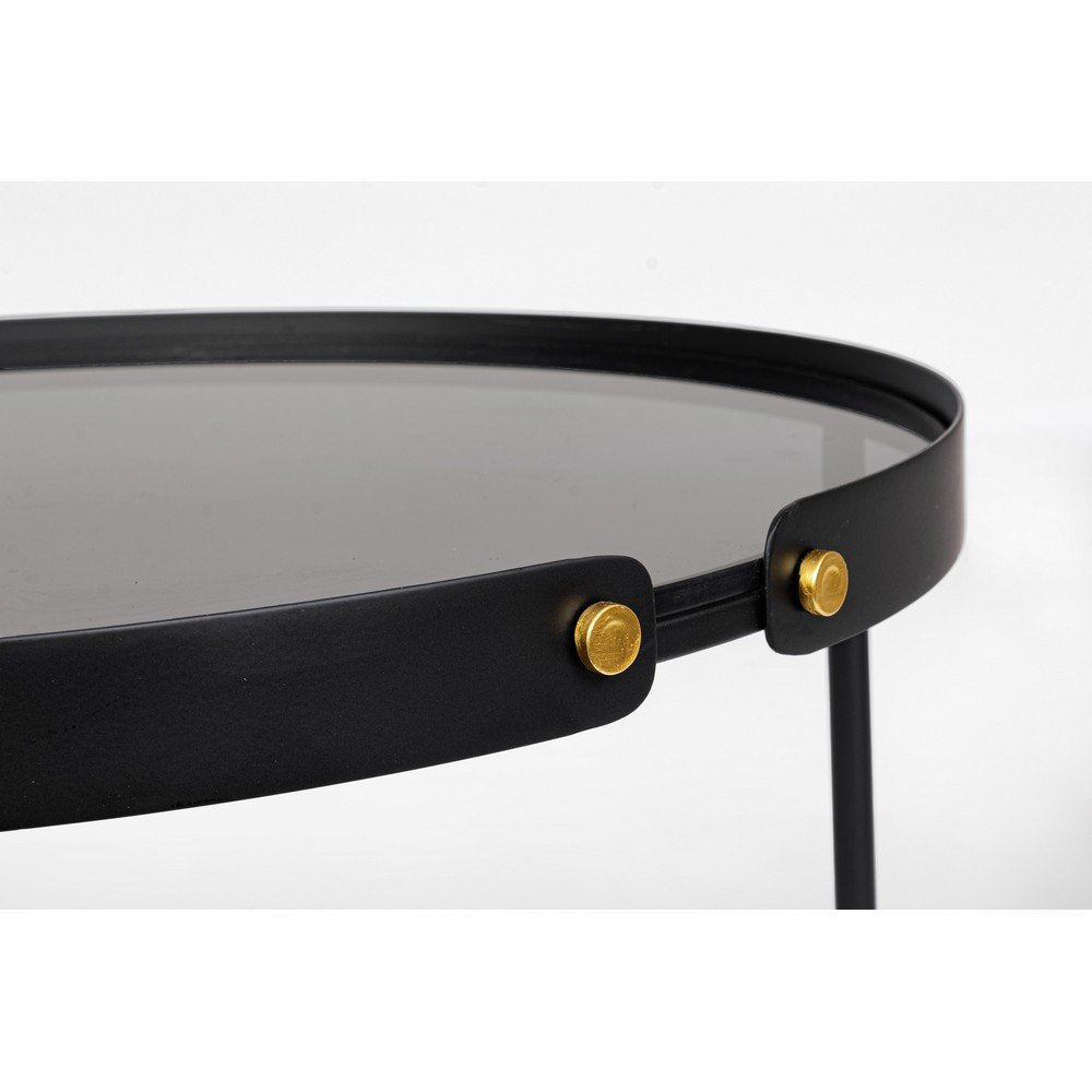 Tavolini Vetro Nero Moderni da Interno - DAMON