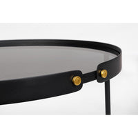 Tavolini Vetro Nero Moderni da Interno - DAMON