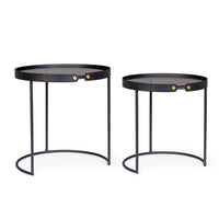 Tavolini Vetro Nero Moderni da Interno - DAMON