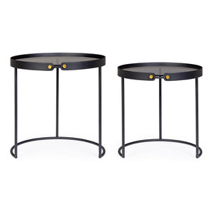 Tavolini Vetro Nero Moderni da Interno - DAMON