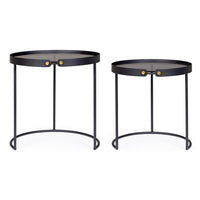 Tavolini Vetro Nero Moderni da Interno - DAMON