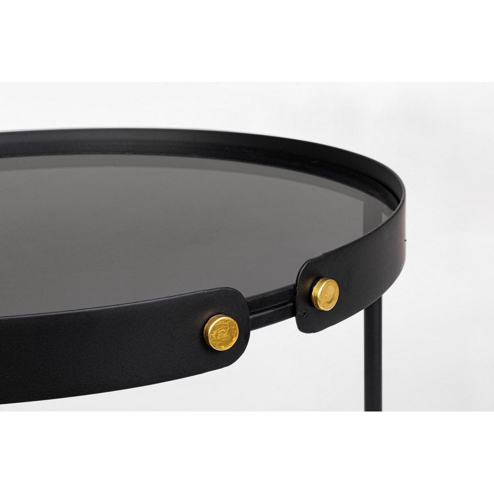 Tavolini Vetro Nero Moderni da Interno - DAMON