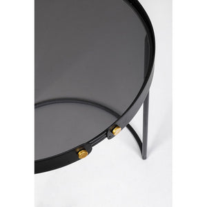 Tavolini Vetro Nero Moderni da Interno - DAMON