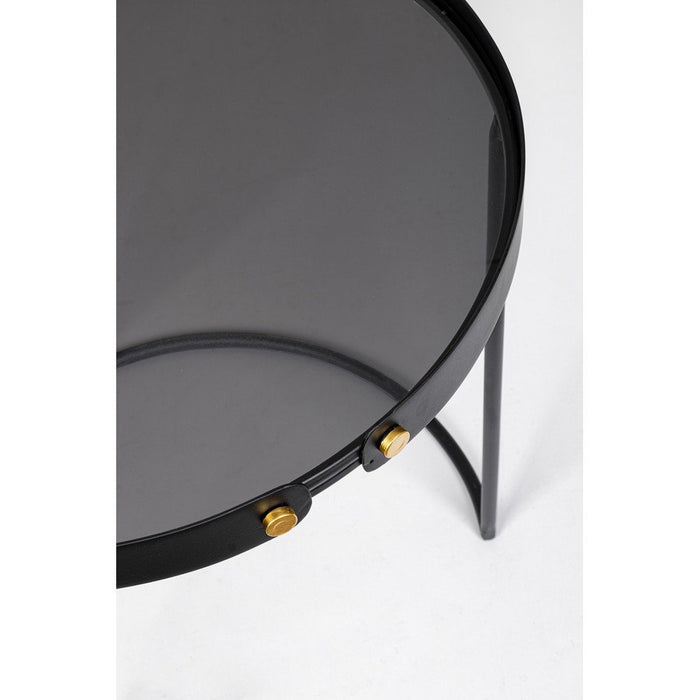 Tavolini Vetro Nero Moderni da Interno - DAMON